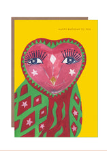 Load image into Gallery viewer, &#39;Decorative Owl&#39; Birthday Greetings Card
