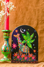 Load image into Gallery viewer, Midnight Giraffe Bell Jar Blank Greetings Card
