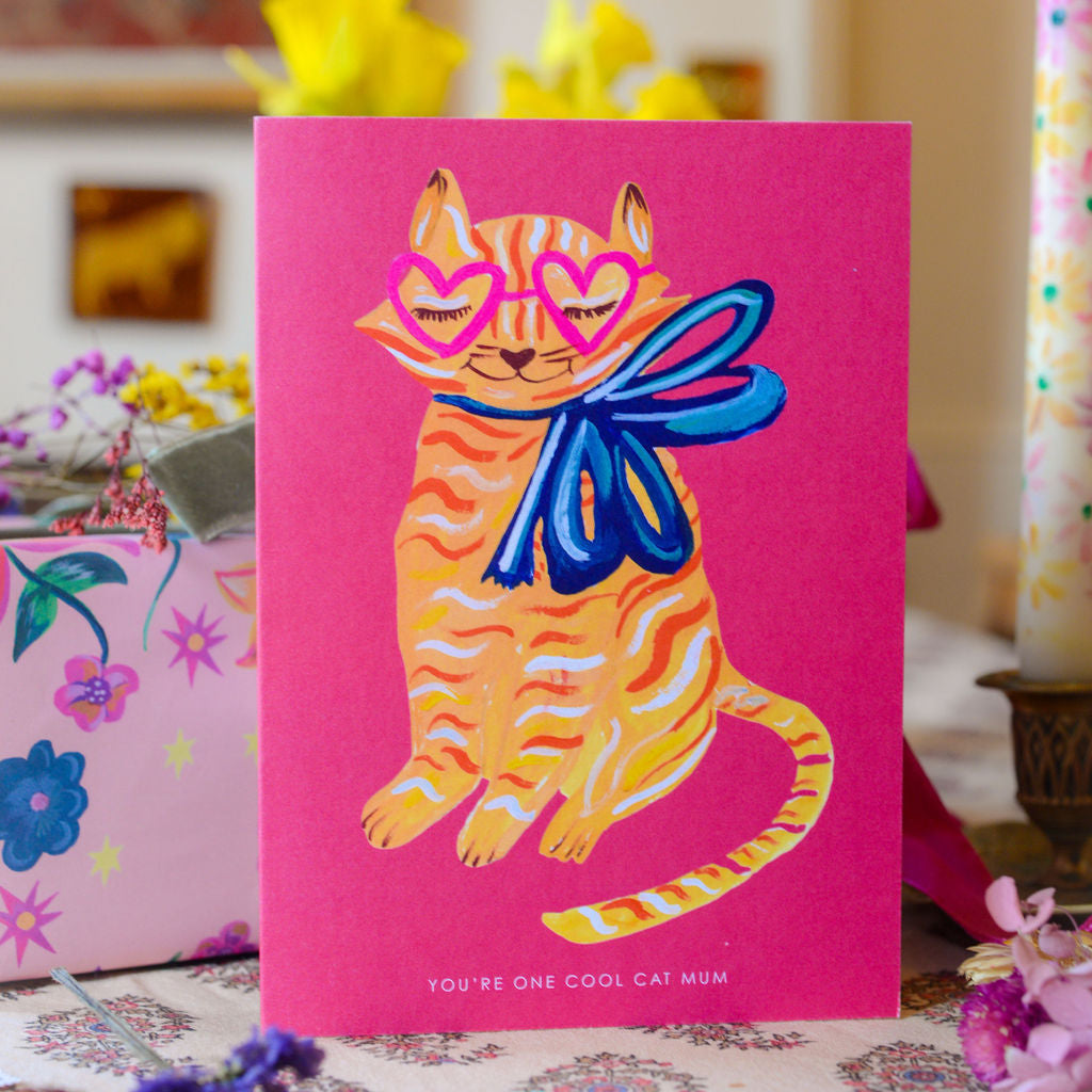 Mum Cool Cat Greetings Card