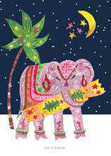 Load image into Gallery viewer, Elephant and Snow Christmas Card
