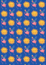 Load image into Gallery viewer, Flamingo Sunsburst Luxury Gift Wrap
