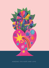 Load image into Gallery viewer, Flower Heart Vase Greetings Card
