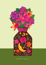 Load image into Gallery viewer, Thanks a Bunch Vase Greetings Card
