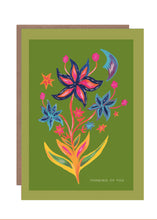 Load image into Gallery viewer, Flower Burst &quot;Thinking of You&quot; Greetings Card
