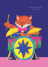 Load image into Gallery viewer, Rocking Fox Birthday Greetings Card
