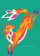 Load image into Gallery viewer, Fox Thank you Greetings Card

