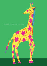 Load image into Gallery viewer, Giraffe Thank you Greetings Card
