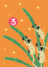 Load image into Gallery viewer, Age 3 Party Lemurs Children&#39;s Birthday Greetings Card
