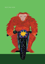 Load image into Gallery viewer, Monkey Motorbike Dad greetings card
