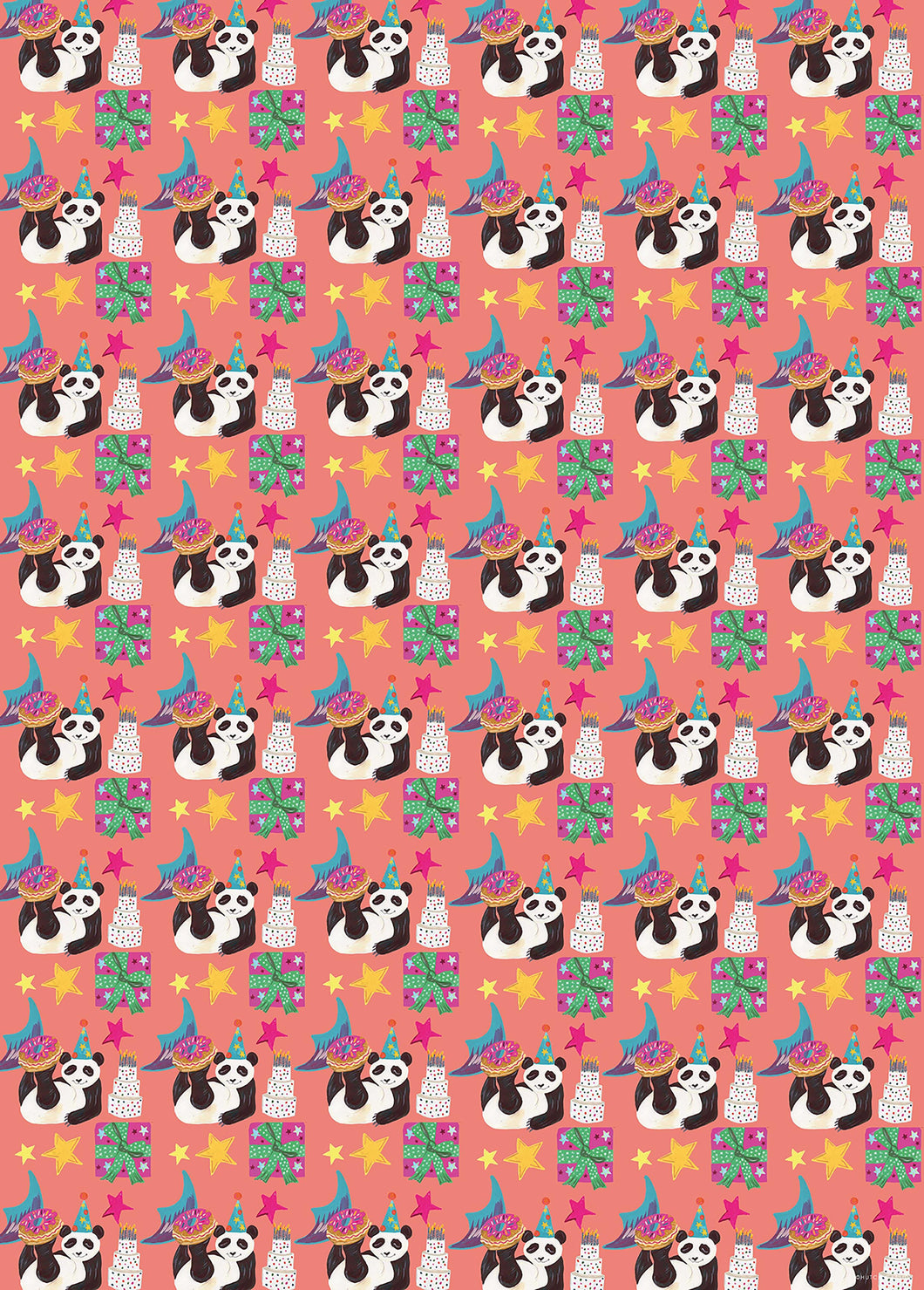 Party Panda Luxury Gift Wrap (Single Sheet)