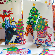 Load image into Gallery viewer, &#39;Magical Penguin&#39; Christmas Greetings Card 

