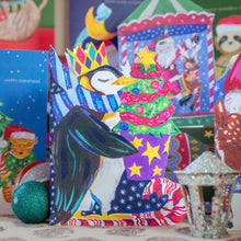 Load image into Gallery viewer, &#39;Magical Penguin&#39; Christmas Greetings Card 
