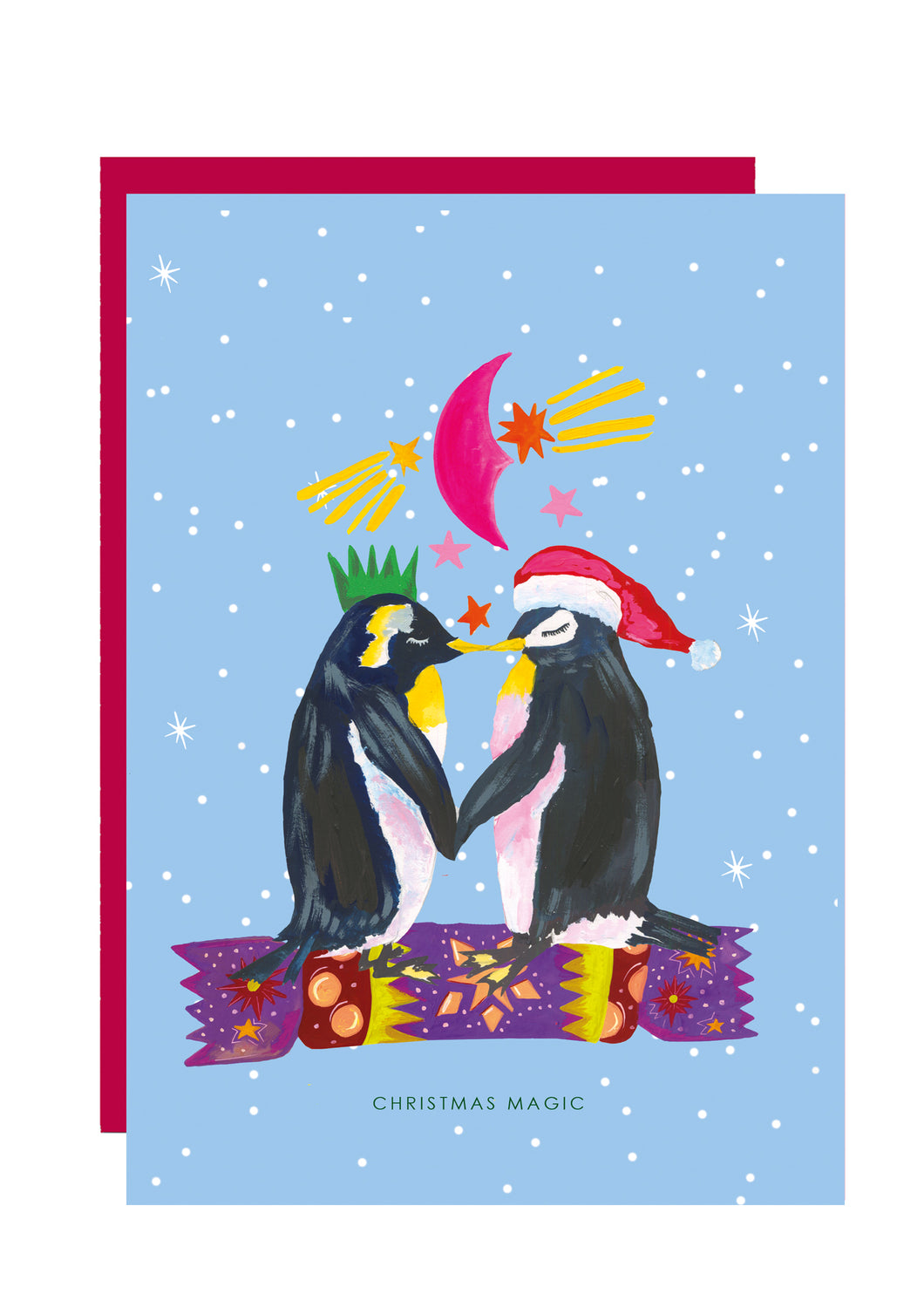 Penguin Kiss Christmas Card