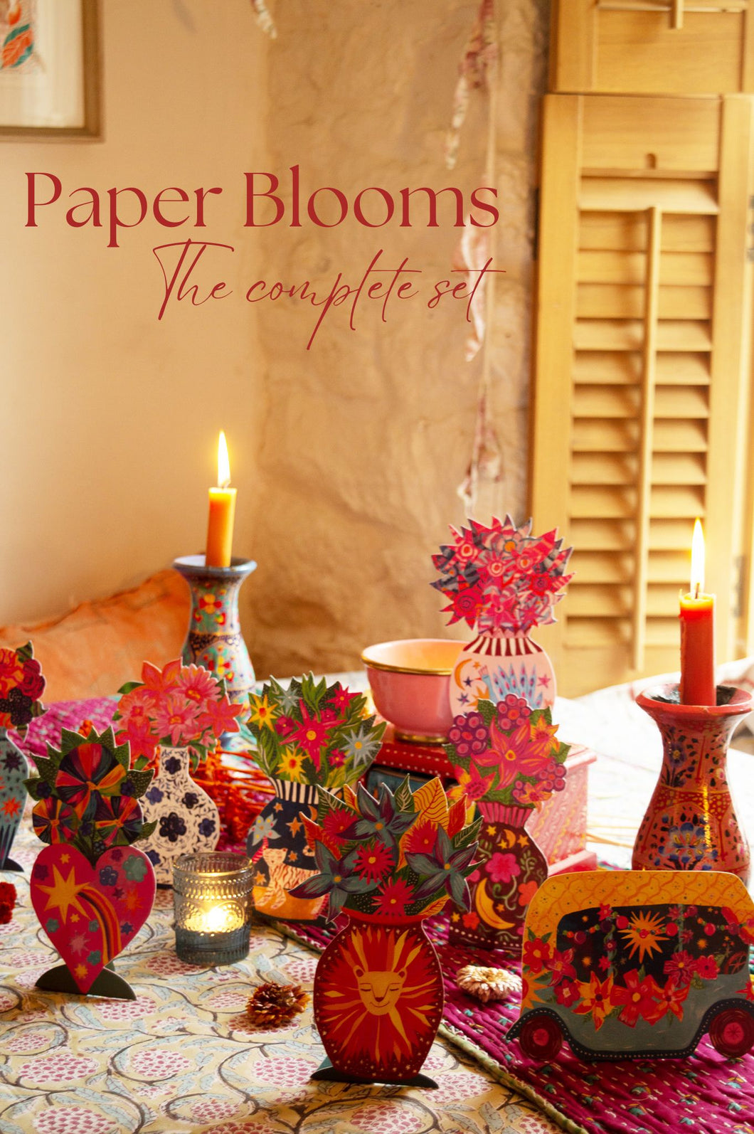Magical Pop Up Paper Vases Greetings Cards Bundle (Set of 8 Cards)