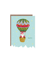 Load image into Gallery viewer, Santa Hot Air Ballon Christmas Card
