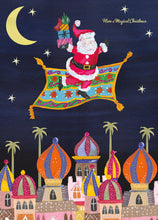 Load image into Gallery viewer, Santa on Magic Carpet Christmas Card
