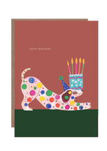 Load image into Gallery viewer, Spotty Dog and Cake Birthday Greetings Card
