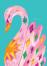 Load image into Gallery viewer, Swan Thank you Greetings Card
