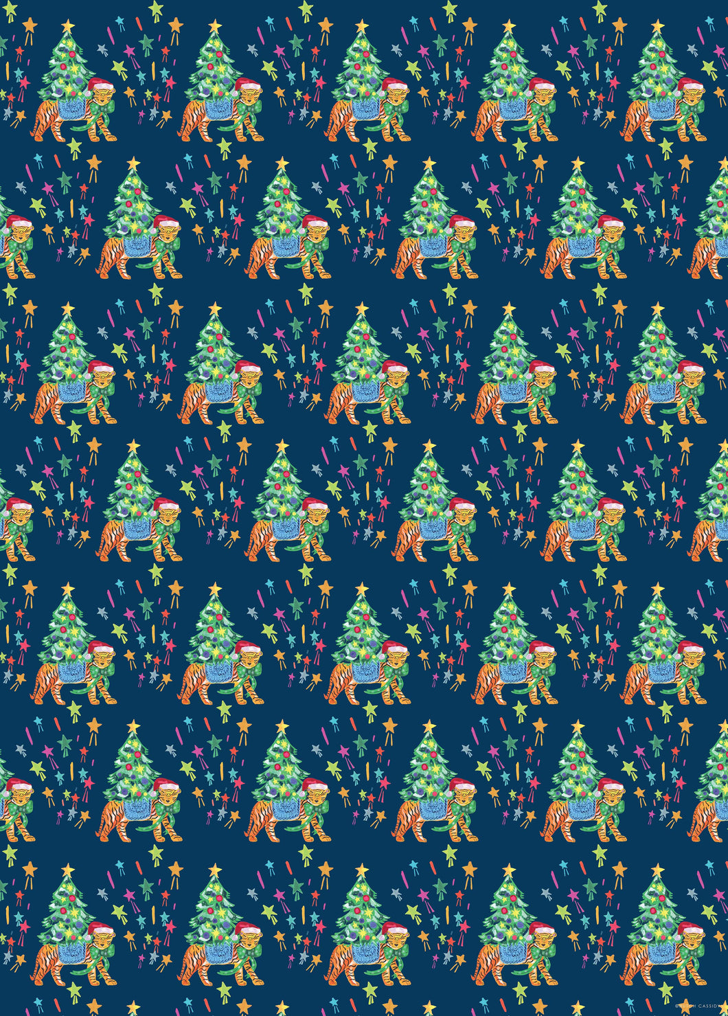Magical Tiger Festive Gift Wrap (Single Sheet)