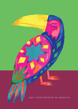 Load image into Gallery viewer, Magical Toucan Birthday Greetings Card

