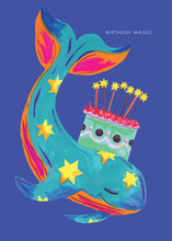 Load image into Gallery viewer, Whale and Cake Birthday Greetings Card
