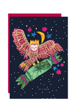 Load image into Gallery viewer, Magical Owl and Cracker Christmas Card
