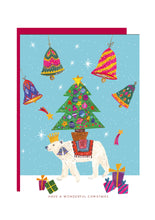 Load image into Gallery viewer, Polar Bear and Christmas Tree Card
