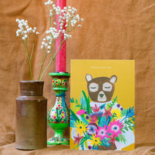 Load image into Gallery viewer, Mum Bear with Flowers Greetings Card
