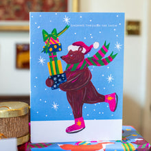 Load image into Gallery viewer, &#39;Bear in Snow&#39; Christmas Greetings Card  
