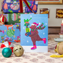 Load image into Gallery viewer, &#39;Bear in Snow&#39; Christmas Greetings Card  
