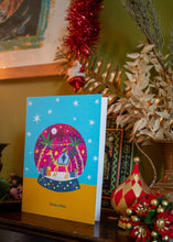 Load image into Gallery viewer, Magical Camel Snow Globe Christmas Card
