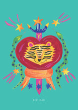 Load image into Gallery viewer, Tiger Best Dad greetings card
