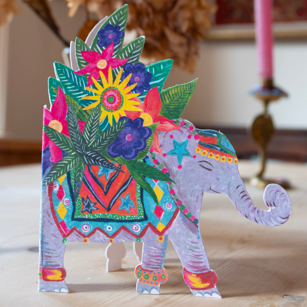 Elephant Parade die-cut Greetings Card