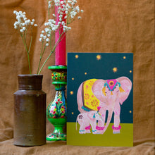 Load image into Gallery viewer, Decorative Mother Elephant and Child Blank Greetings Card
