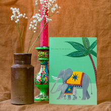 Load image into Gallery viewer, Elephant and Child New Baby Greetings Card
