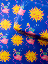 Load image into Gallery viewer, Flamingo Sunsburst Luxury Gift Wrap
