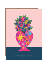 Load image into Gallery viewer, Flower Heart Vase Greetings Card
