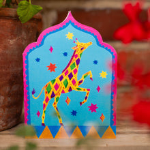 Load image into Gallery viewer, Dancing Giraffe Arch die-cut Greetings Card
