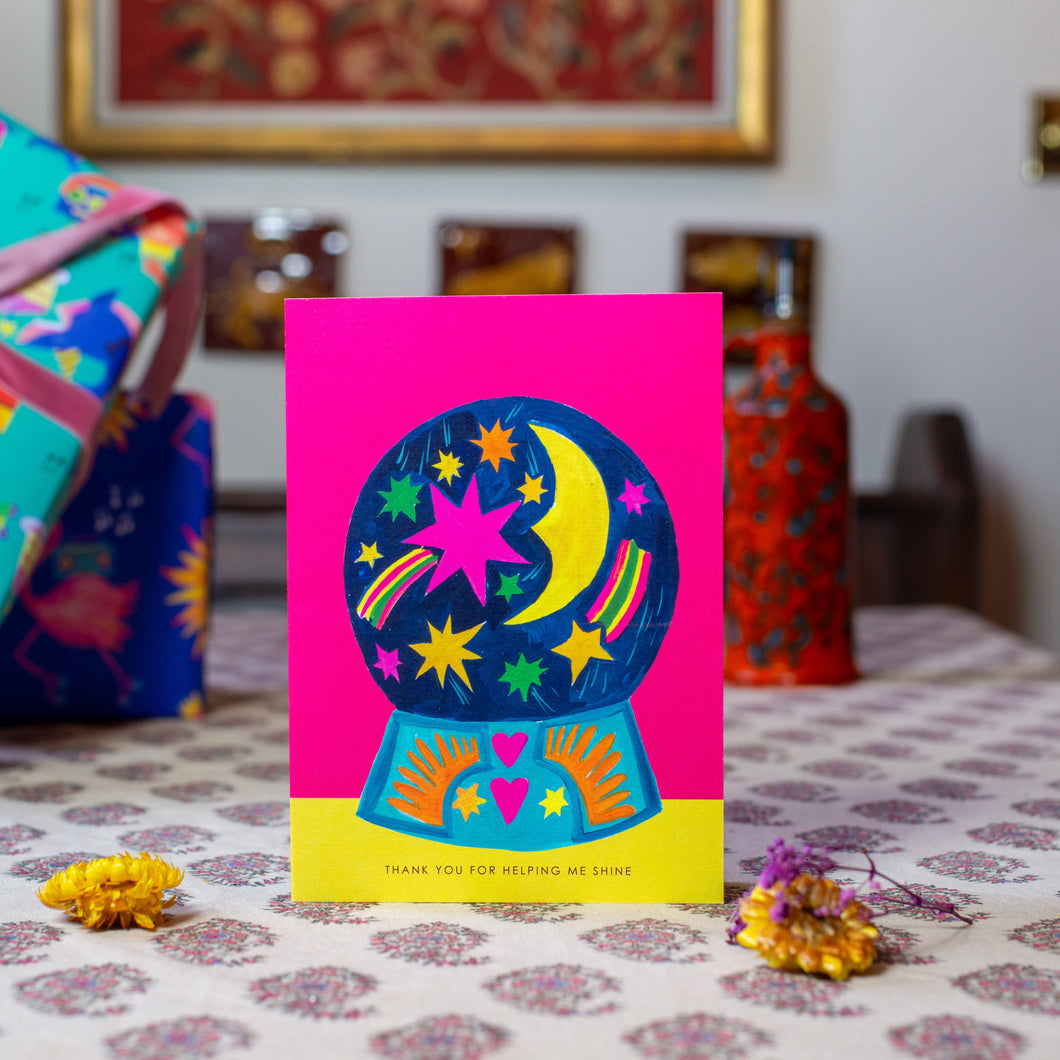 Globe Thank you Greetings Card