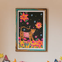 Load image into Gallery viewer, Tiger amongst the Blooms A3 Print
