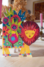 Load image into Gallery viewer, Lion Parade die-cut Greetings Card
