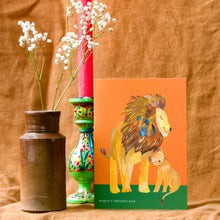 Load image into Gallery viewer, Lion and Cub Greatest Dad Greetings Card
