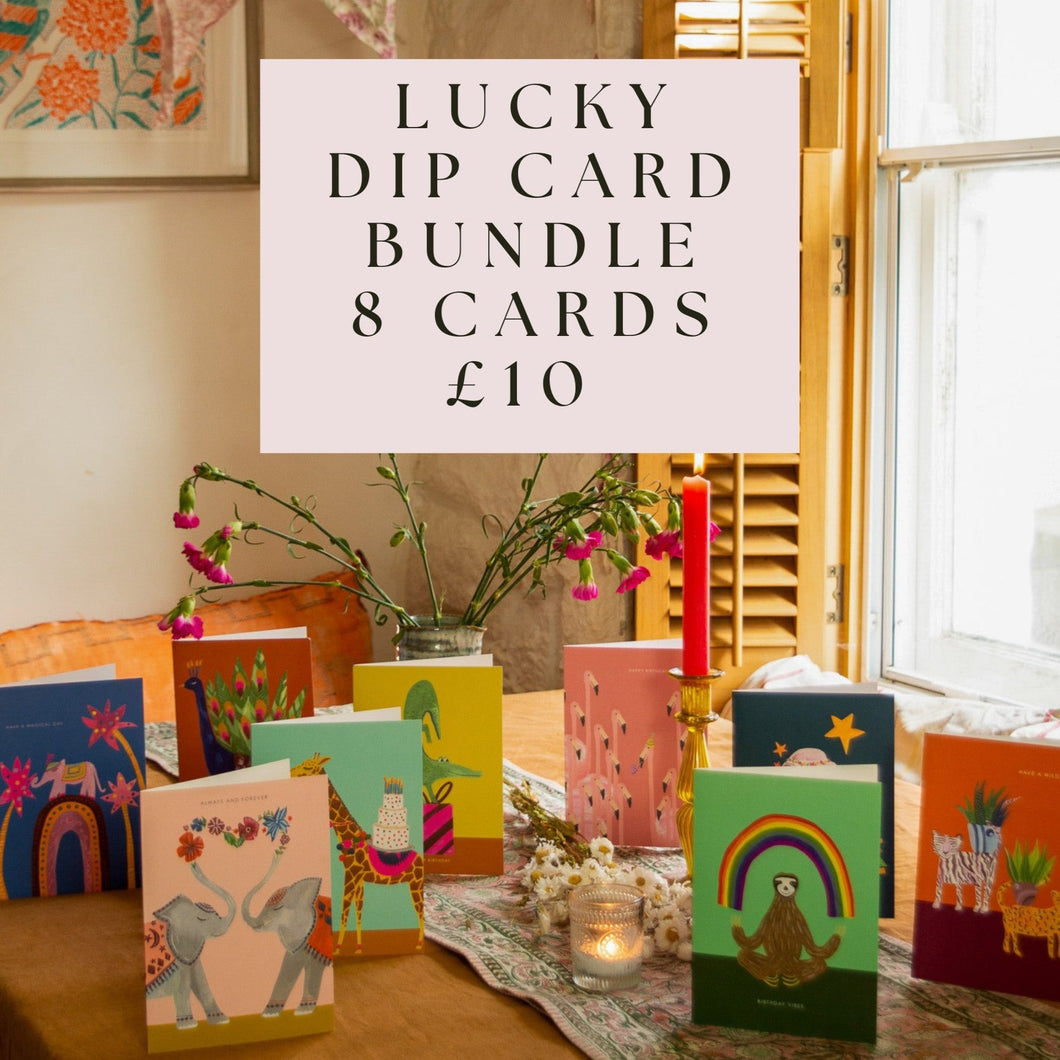 SALE LUCKY DIP CARDS- 8 Greetings cards for £10