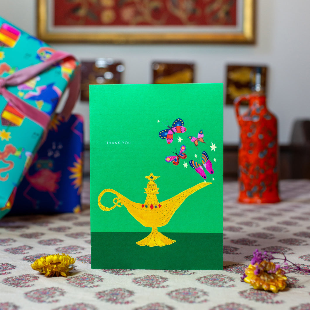 Magic Lamp Thank you Greetings Card