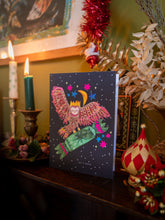 Load image into Gallery viewer, Magical Owl and Cracker Christmas Card
