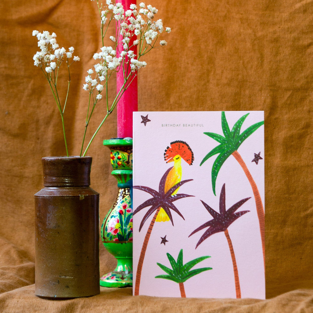 Paradise Bird beautiful birthday card