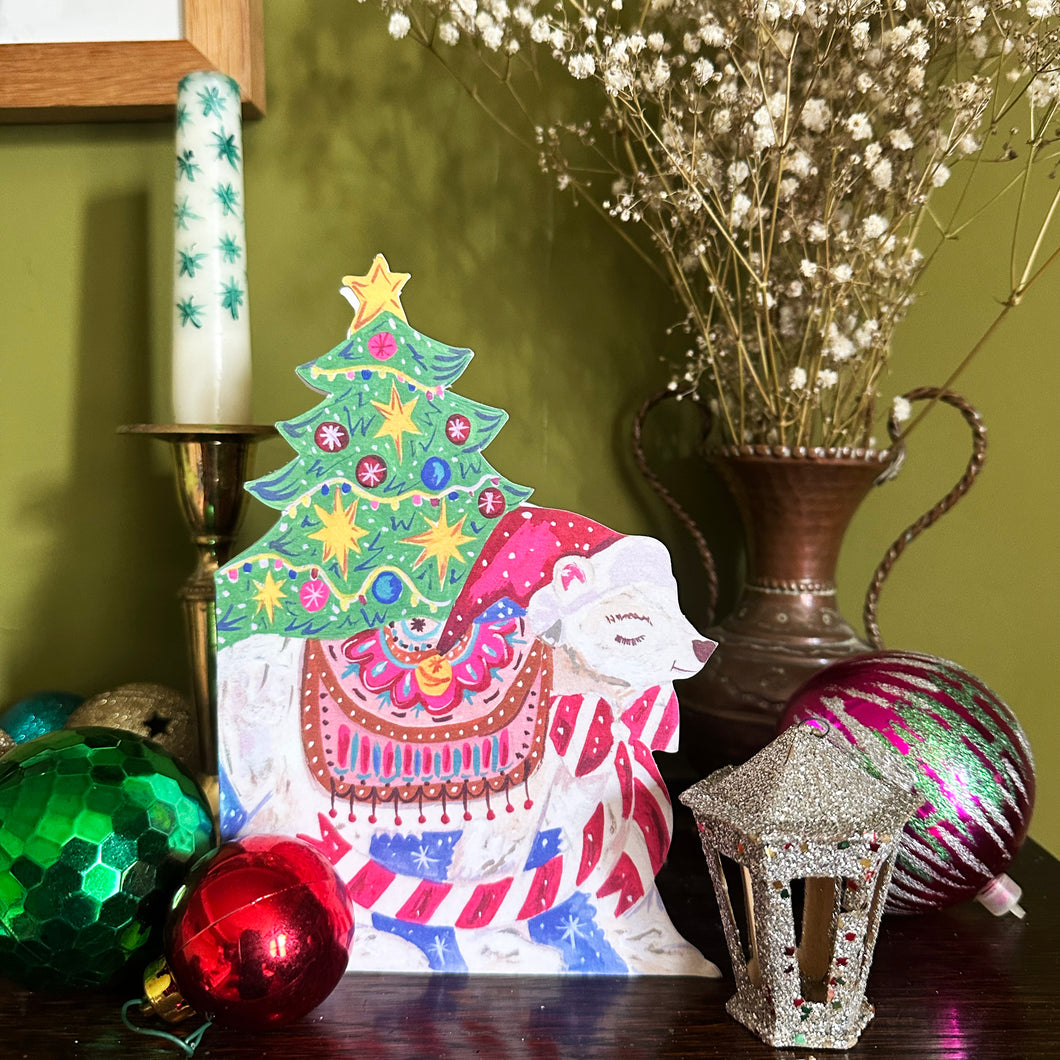 'Magical Polar Bear' Christmas Greetings Card  
