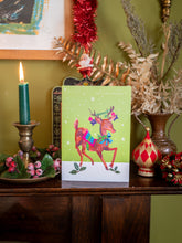 Load image into Gallery viewer, Reindeer Baby&#39;s First Christmas Card
