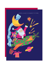 Load image into Gallery viewer, &#39;Santa in Space&#39; Christmas Greetings Card
