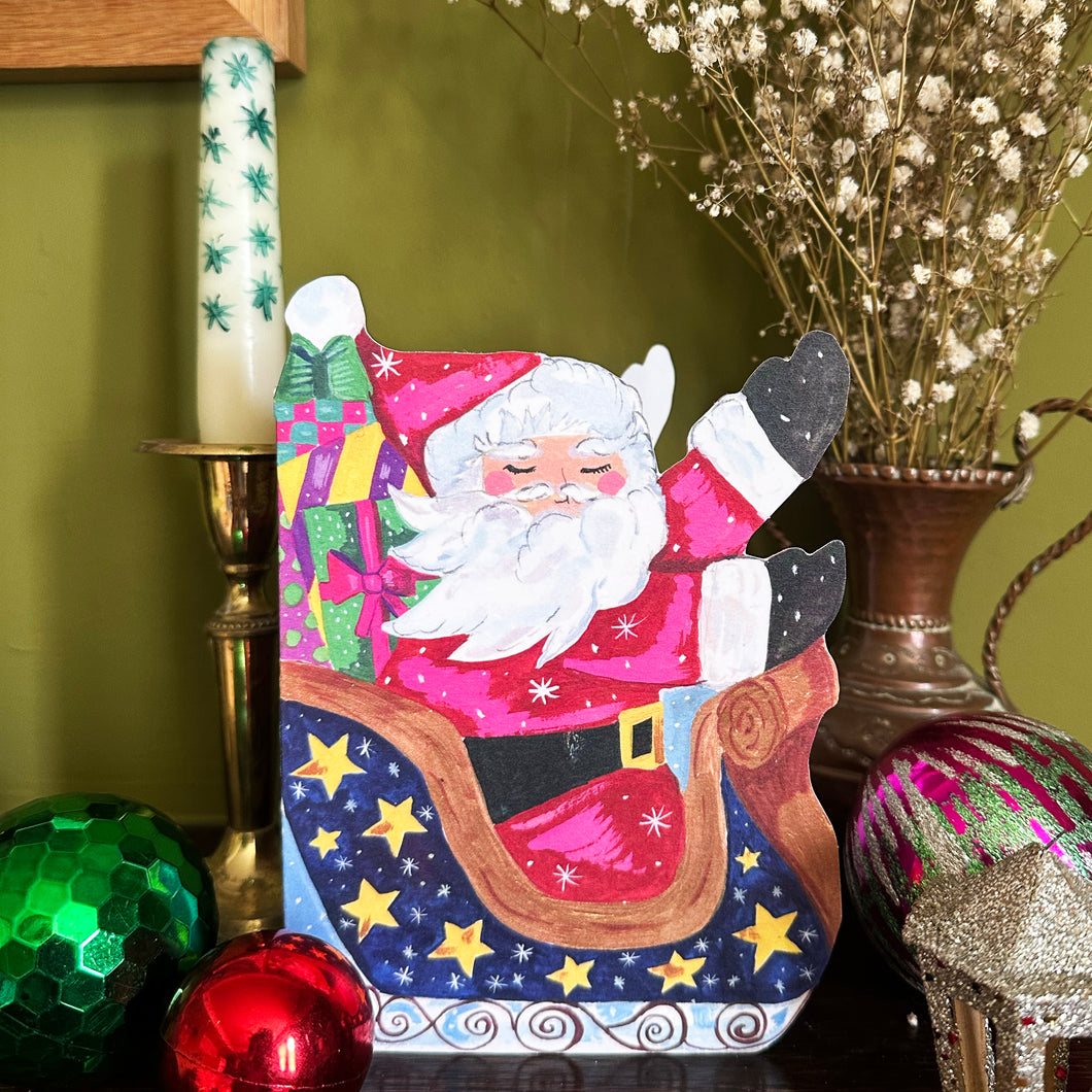'Magic Santa Sleigh' Christmas Greetings Card 